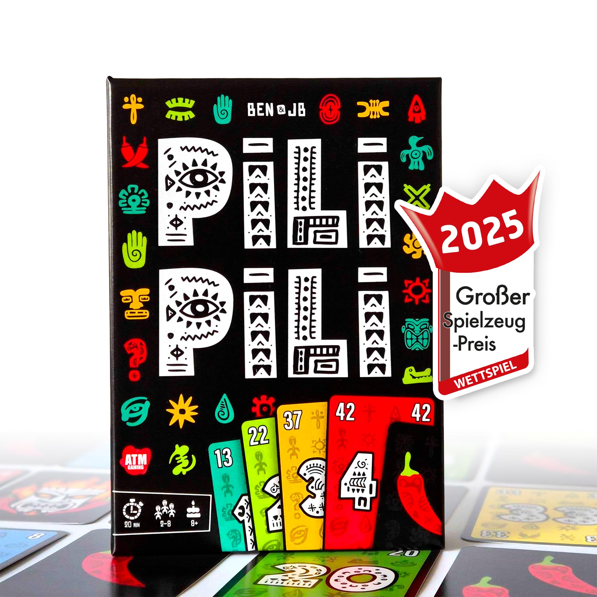 ATM Gaming PILI PILI - Gesellschaftsspiel für 2 bis 8 Spieler - Taktisches Stichkartenspiel - Gewinner des Grand Prix du