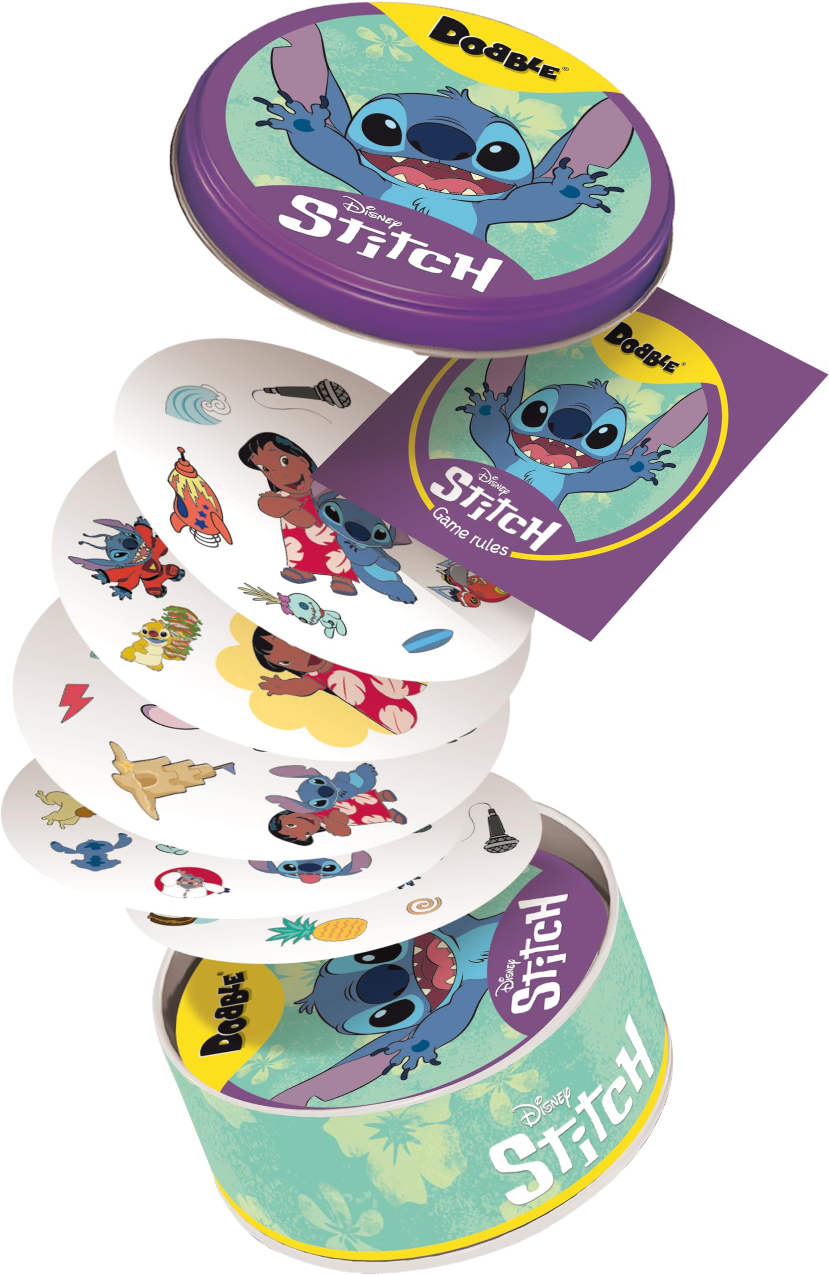 Asmodee Dobble Disney Lilo und Stitch Familien-Kartenspiel für Kinder ab 6 Jahre, 2-8 Spieler, 15 Minuten Spielzeit